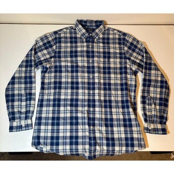 Polo Ralph Lauren Other - Polo Ralph Lauren Blue White Flannel Shirt | Classic Fit Performance | XL